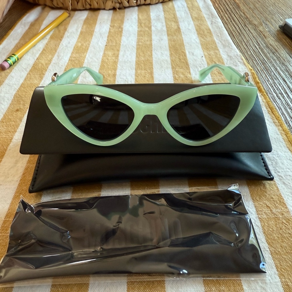 Moschino Mint Green Cat-Eye Sunglasses